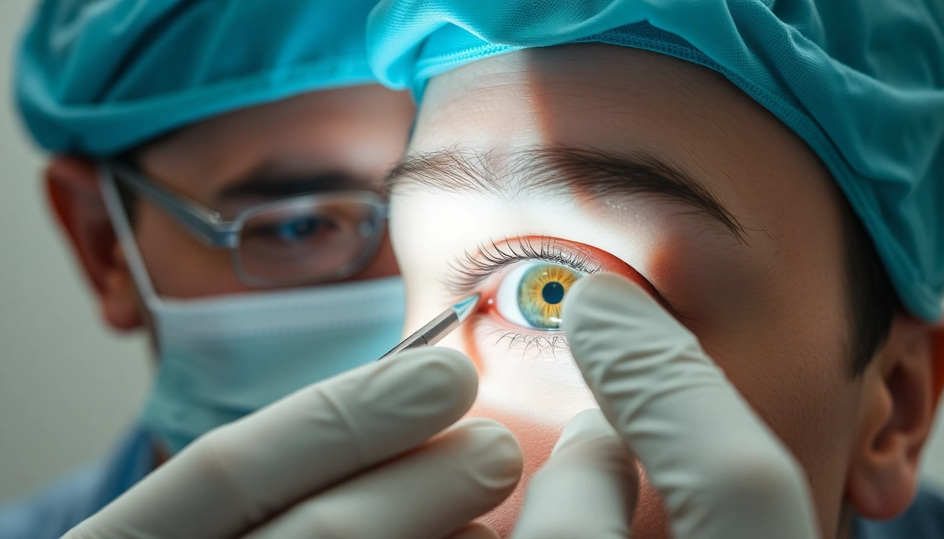 Professional surgeon performs Oberlidstraffung Zürich to rejuvenate eyelids and restore a youthful gaze.