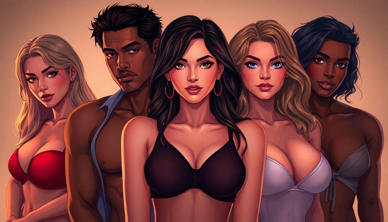 An engaging NSFW AI-generated scene featuring realistic adult characters in a provocative pose with subtle lighting and detailed textures for accessibility.