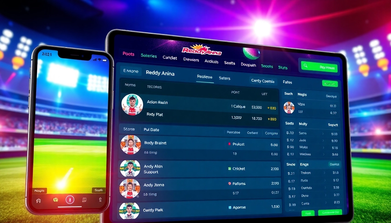 Reddy Anna showcasing live sports betting on mobile device, emphasizing quick bets and real-time updates for users.